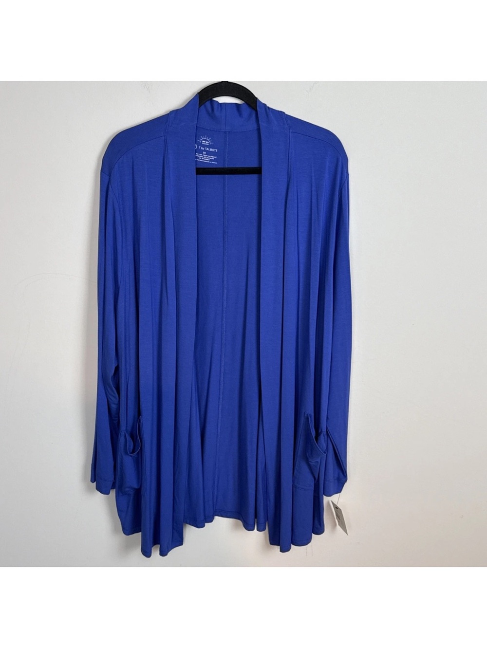 T by Talbots Womens UPF 50+Protection Easy Drape Cardigan Sweater Blue NWT $79.5